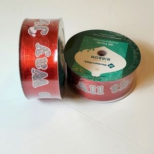 Members mark red holiday ribbon